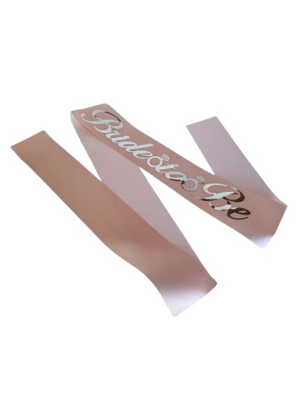 Bride To Be Kuşak saten somon rengi Gümüş varaklı fiyatları