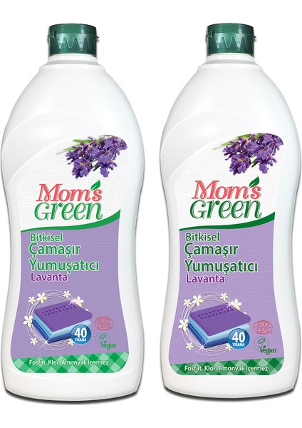 2'li Set Bitkisel Çamaşır Yumuşatıcı- Lavanta- 80 Yıkama(750 ml x2 Adet)