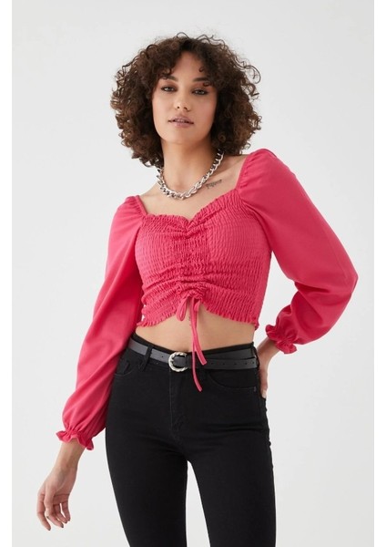 Kare Yaka Gipeli Bluz modelleri