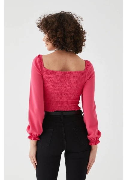 Kare Yaka Gipeli Bluz fırsatları