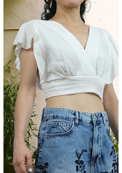 Sakura Nakışlı Indigo Denim Şort modelleri