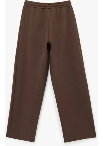 Pamuklu Rahat Kalıp Pileli Beli Bağcıklı Geniş Paça Eşofman Altı 6WAL40058IK indirimleri