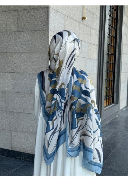 Pamuklu Soft Lotus Desen Şal-Turkuaz indirimleri