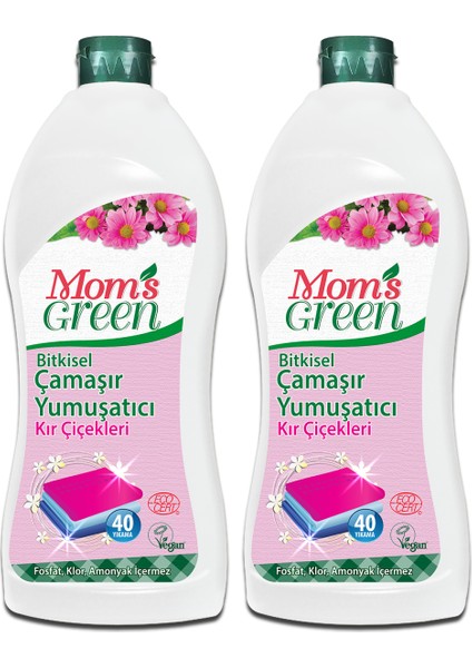 2'li Set Bitkisel Çamaşır Yumuşatıcı - Kır Çiçekleri Eco 80 Yıkama(750 ml x2 Adet)