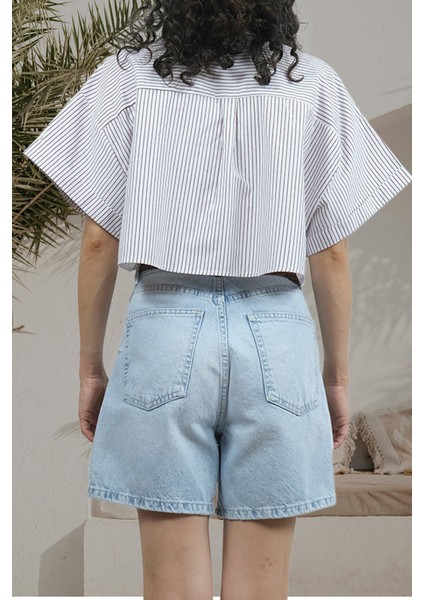 Nomad Düz Kesim Kadın Kot Şort Açık Mavi modelleri