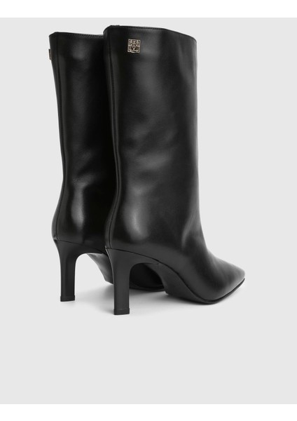Alvina Hakiki Deri Siyah Kadın Topuklu Bot fırsatları