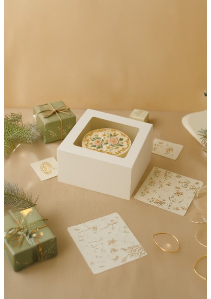 Kurabiye Kutusu - Asetat Pencereli Kurabiye Kutusu -5 Adet Paketleme Kutusu - Hediyelik Kutu modelleri