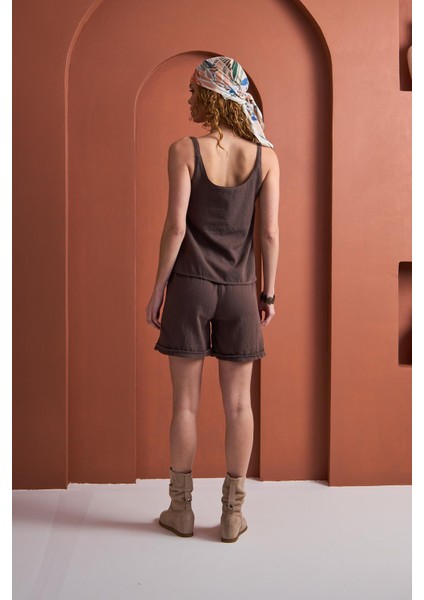 Cecıl- Tokalı Askılı Bluz Kahve modelleri