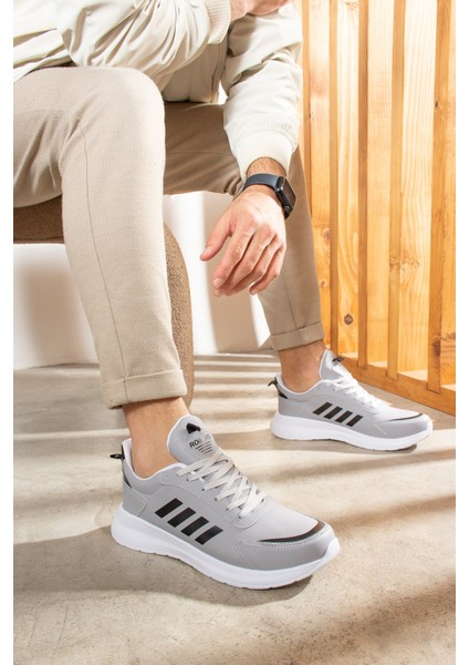 Günlük Erkek Bağcıklı Hafif Rahat Dikiş Detaylı Yürüyüş Spor Ayakkabı 1671