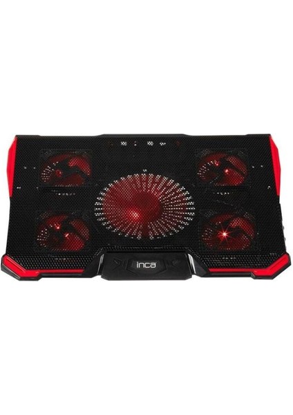 Arrax Gaming Notebook Soğutucu – 15-17 inç Uyumlu, 5 Fanlı, Kırmızı LED Işıklı, Yüksek Hava Akışlı, 7 Kademeli Ayarlanabilir Yükseklik