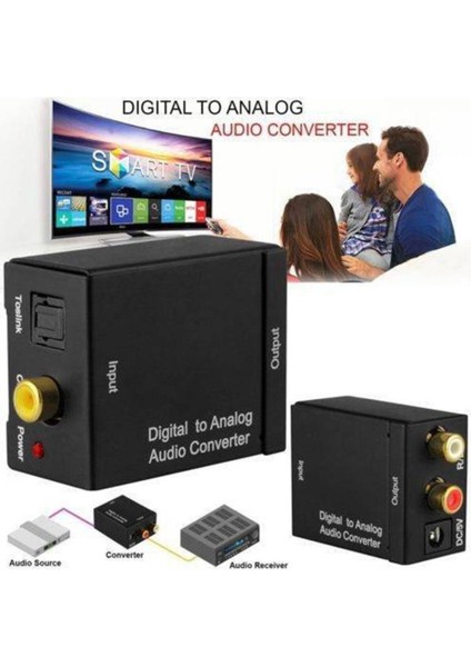 Dijitalden Analoga Optik Ses Dönüştürücü Adaptör – USB ve HDMI Uyumlu, 5V, Çoklu Cihaz Destekli, Enerji Tasarruflu