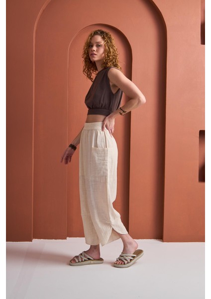 Bluz Noa - Özgür Ruhlara Özel Crop Kahve modelleri