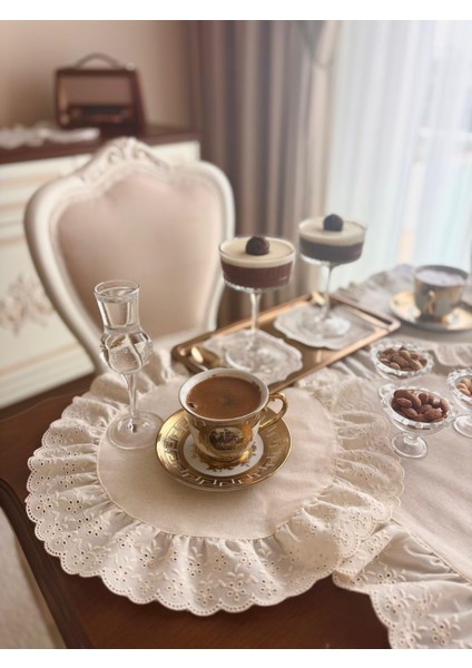 Nurgita Home Nurgitahome %100 Pamuk Ham Keten Fisto Fırfırlı Supla 1 Adet (40X40)