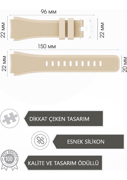 Huawei Watch Gt4 Gt5 46MM Uyumlu Çizgi Desenli Silikon Kordon Kayış (22MM) modelleri