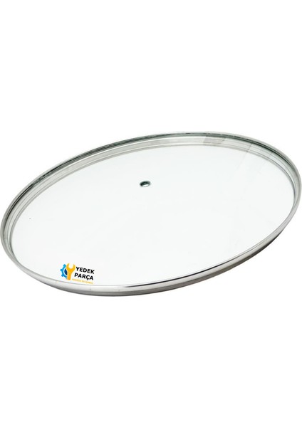 Tencere Sahan Tava Cam Kapağı Kapak 30 cm Tutma Tepesiz