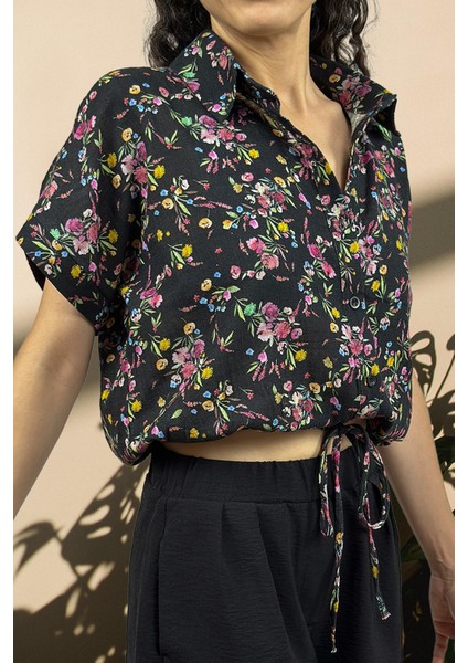 Desenli Kısa Kollu Gömlek