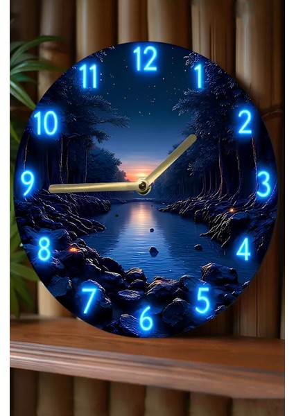 Doğa Manzaralı Mdf Duvar Saati – 33X33 cm SDW365