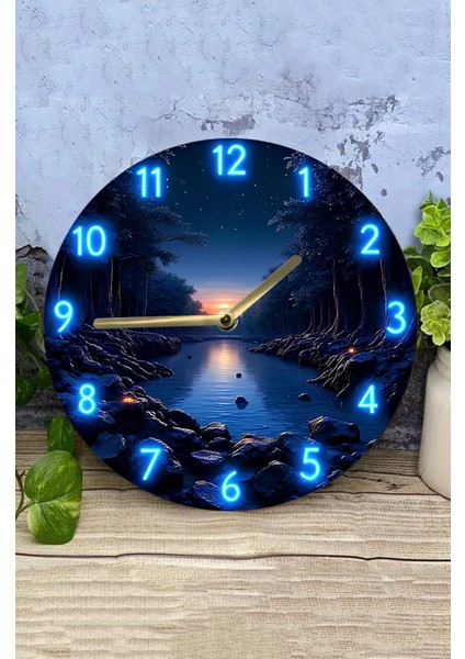 Doğa Manzaralı Mdf Duvar Saati – 33X33 cm SDW365 modelleri