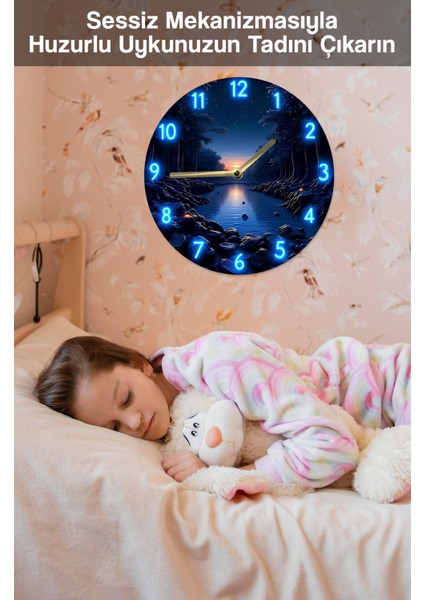 Doğa Manzaralı Mdf Duvar Saati – 33X33 cm SDW365 fırsatları