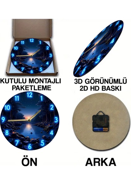 Doğa Manzaralı Mdf Duvar Saati – 33X33 cm SDW365 indirimleri