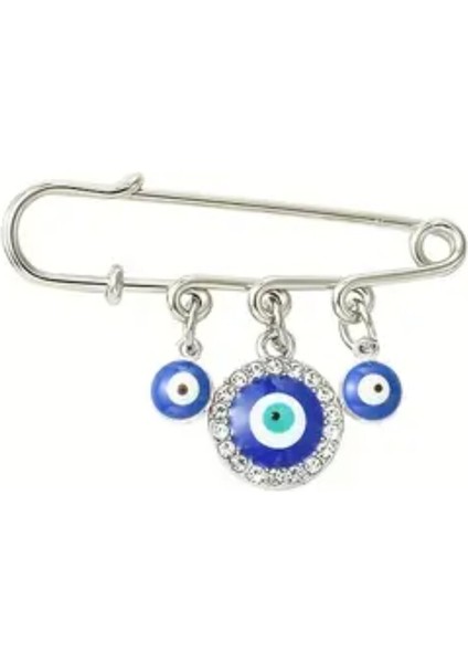 1 Adet Demir Nazar Boncuğu Kilit Pim Mavi Reçine Süs Benzersiz fiyatları