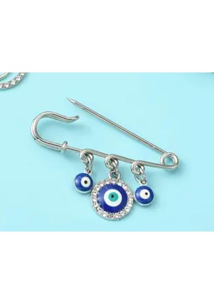 1 Adet Demir Nazar Boncuğu Kilit Pim Mavi Reçine Süs Benzersiz modelleri