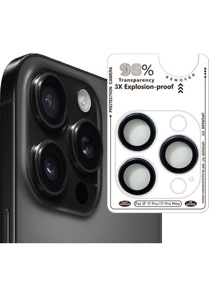 IPHONE 17 Pro/17 Pro Max/16 Pro/16 Pro Max Safir Mavi Kamera Koruyucu