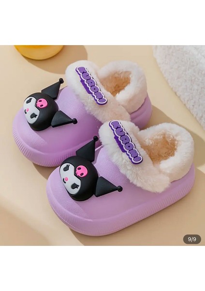 Kuromi Hem Yazlık Hem Kışlık Su Geçirmez Terlik