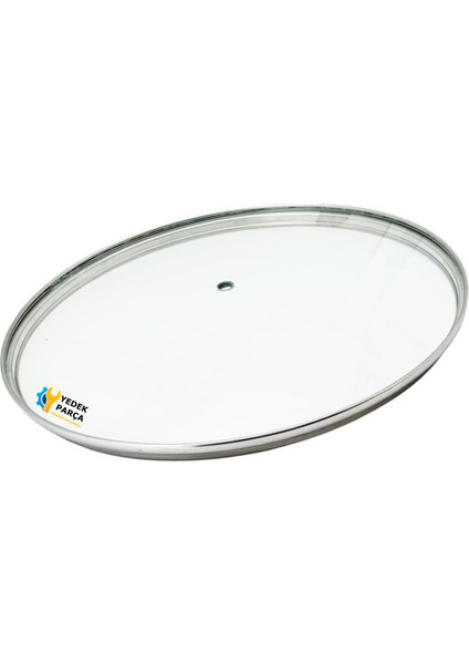 Tencere Sahan Tava Cam Kapağı Kapak 22 cm Tutma Tepesiz