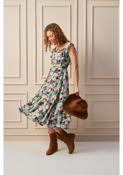 Elbise-Tropical Bloom