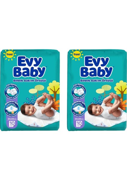 Bebek Bakım Örtüsü 60X60 10 Adet X2