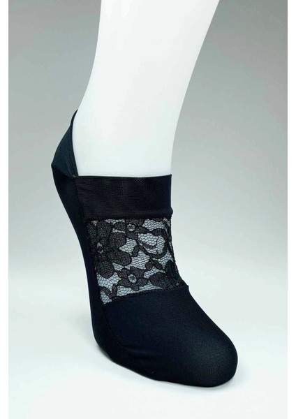 3 Adet Önü Transparan Kadın Fantezi Desenli Babet Çorap modelleri