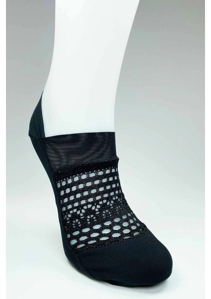 3 Adet Önü Transparan Kadın Fantezi Desenli Babet Çorap fırsatları