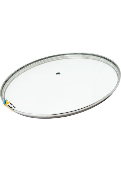 Tencere Sahan Tava Cam Kapağı Kapak 34 cm Tutma Tepesiz
