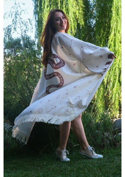 Şahmaran Desenli Kimono - Viskon Hafifliği ve Konforu fırsatları