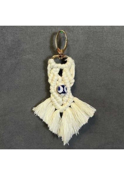 3371 El Yapımı Nazar Boncuklu Makrome Anahtarlık modelleri