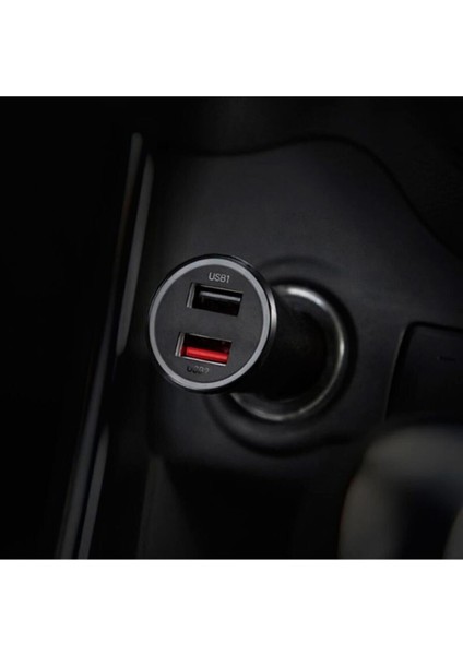 37W Araç Şarj Cihazı – Qualcomm Quick Charge, USB Tip-A, Tüm Akıllı Telefon ve Tabletlerle Hızlı Şarj Uyumlu