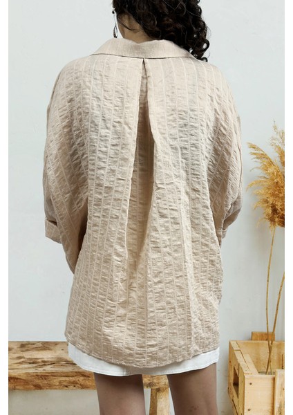 Sand Wave Oversize Gömlek Taş modelleri