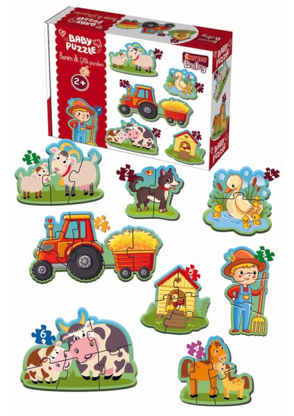 Baby Puzzle İlk Çiftlik Hayvanlar Eğitici Kutu Oyunu – Dayanıklı Mukavva Parçalarla Zeka ve Motor Becerilerini Geliştirir, Ailece Eğlenceli indirimleri