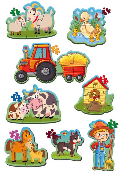 Baby Puzzle İlk Çiftlik Hayvanlar Eğitici Kutu Oyunu – Dayanıklı Mukavva Parçalarla Zeka ve Motor Becerilerini Geliştirir, Ailece Eğlenceli