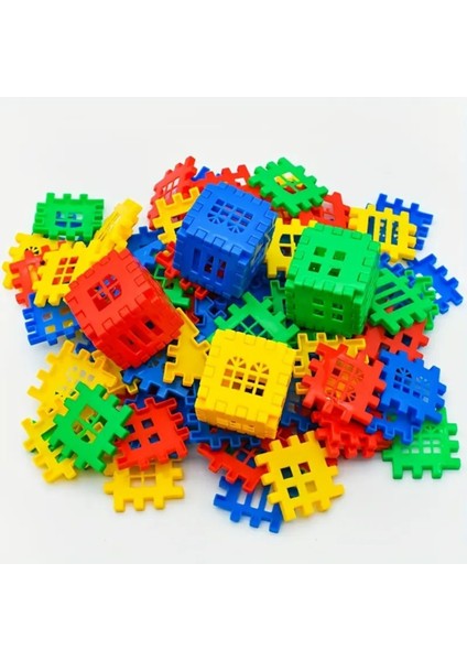 Puzzle City 3D 128 Parça Yapı ve Tasarım Blokları – Çocuklar için Eğitici, Yaratıcı ve Eğlenceli Set