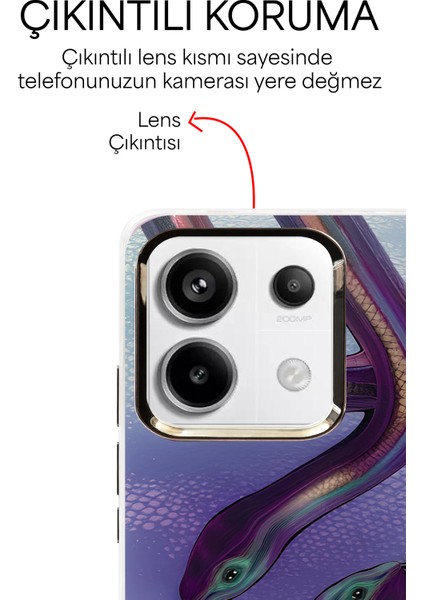 Xiaomi Uyumlu Redmi Note 13 Pro 5G Snake Kapak Yansımalı Yılan Desenli Telefon kılıfı fiyatları