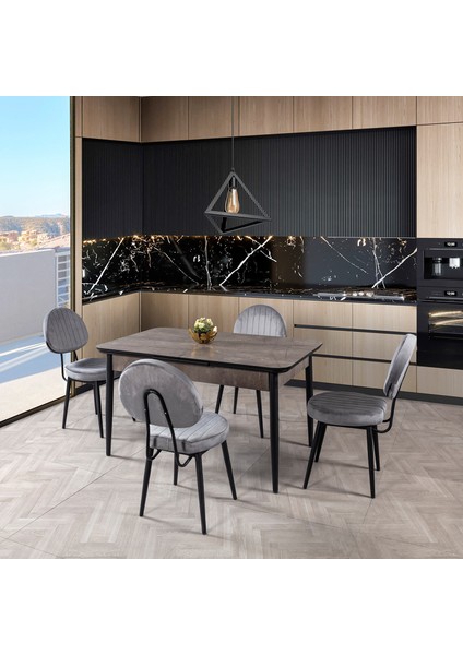 Kolezyum 4 Sandalyeli Mutfak Masa Takımı