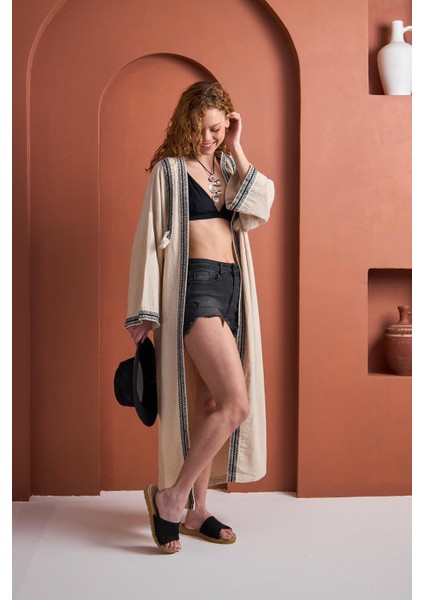 Kimono Kleopatra- Keten Şıklığı ve Zerafeti