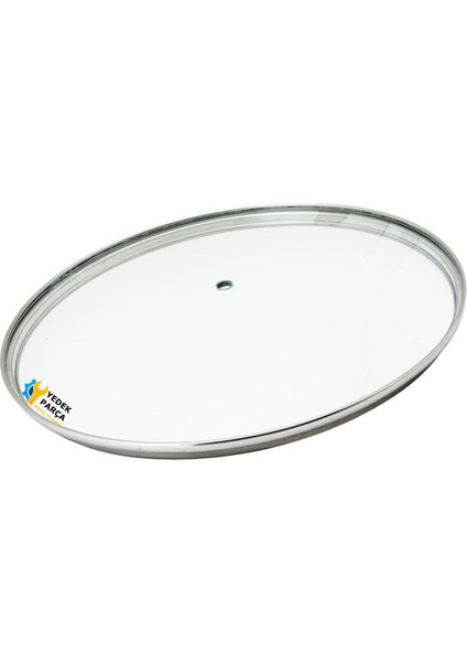 Tencere Sahan Tava Cam Kapağı Kapak 28 cm Tutma Tepesiz