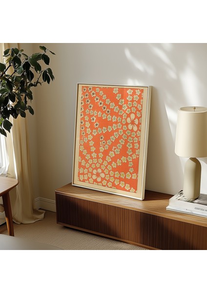 Scattered Blossoms - Doğal Ahşap Çerçeveli Tablo - Illüstrasyon Poster - Curated By Push fiyatları