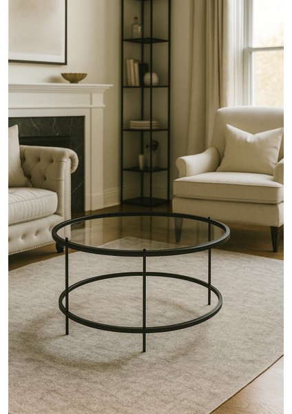 Mars Metal Camlı Demonte Orta Sehpa Siyah Şeffaf fiyatları