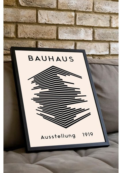 Bauhaus Serisi 013, Minimal Poster, Siyah Çerçeveli Poster fiyatları