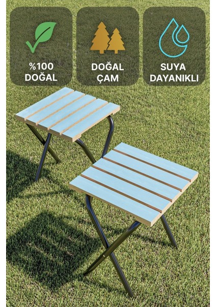Ahşap ve Paslanmaz Çelik Katlanabilir Kamp ve Bahçe Taburesi – Suya Dayanıklı Kare Tasarım, Türkiye Üretimi fiyatları