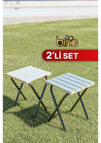 Ahşap ve Paslanmaz Çelik Katlanabilir Kamp ve Bahçe Taburesi – Suya Dayanıklı Kare Tasarım, Türkiye Üretimi indirimleri